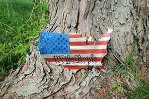 We the People on the United States Metal Sign